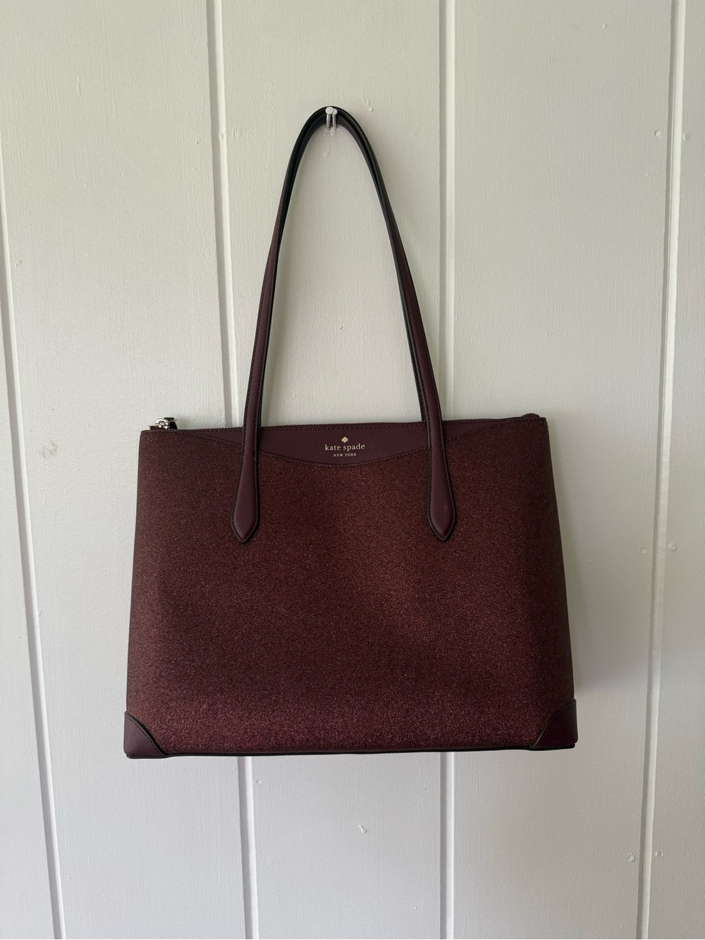 Kate Spade New York Shimmery Large Tote in Deep Nova